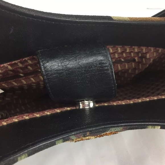 Cynthia Hart beaded floral bag purse black vintg - Picture 5 of 8